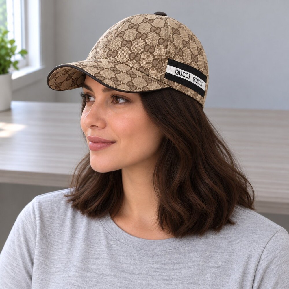 Gucci GG Cap with Black & White Web - Picture 2 of 6